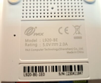 Pax A920 Bluetooth Charging Base