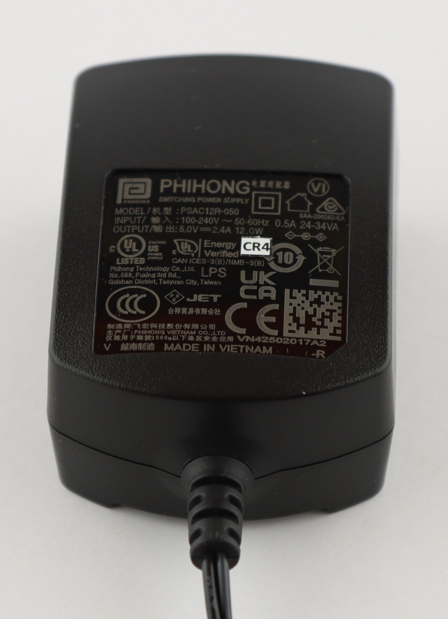 Ingenico Power Supply for MOVE 3500 5000 Right Angle Jack (USA)