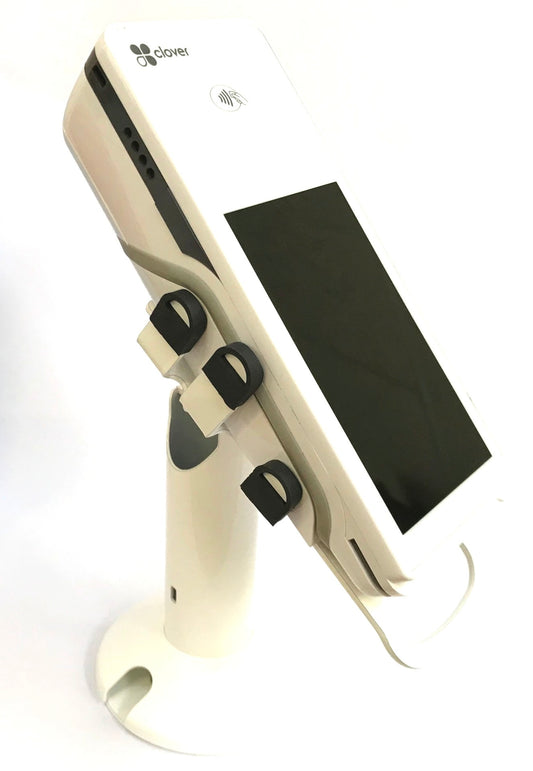 Clover Flex Tilt & Swivel POS Pin Pad Mount Desk Stand (White)